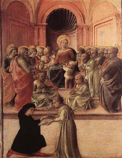 Fra Filippo Lippi Madonna and Child with Saints and a Worshipper oil painting picture